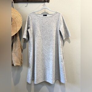 GAP Women’s Midi Aline Dress Heathered Gray Size Large